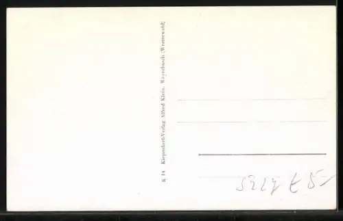 AK Rosbach a. d. Sieg, Ortsansicht mit Brücke und Kirche