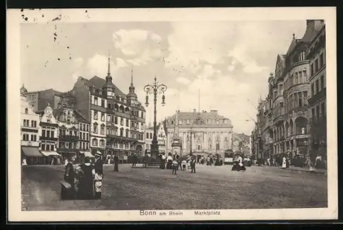 AK Bonn am Rhein, Marktplatz