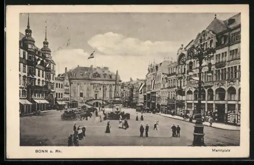 AK Bonn a. Rh., Marktplatz