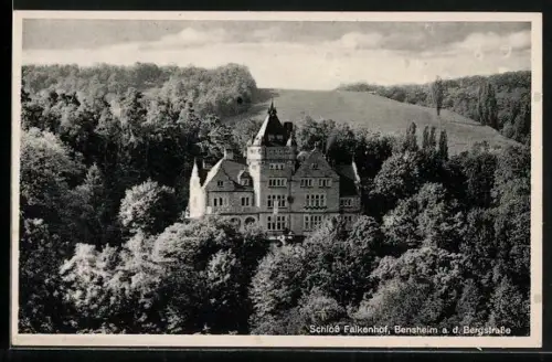 AK Bensheim a. d. Bergstrasse, Schloss Falkenhof, NSV.-Mütter-Erholungsheim Schönberger Tal