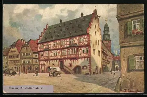 Künstler-AK Hanau, Altstädter Markt