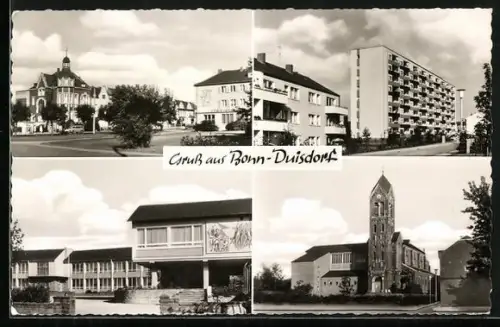 AK Bonn-Duisdorf, Rathaus, Wohnsiedlungen, Kirche
