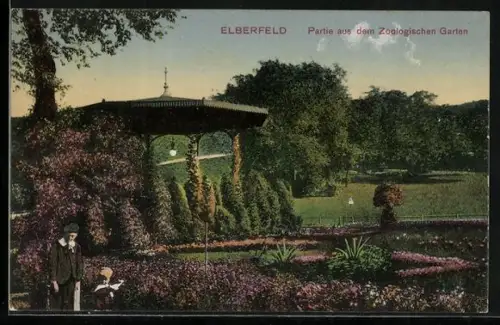 AK Elberfeld, Partie aus dem Zoologischen Garten