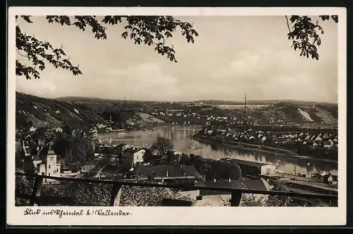 AK Vallendar, Gesamtansicht, Rhein