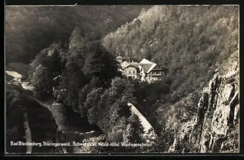 AK Bad Blankenburg /Schwarztal, Wald-Hotel Waidmannsheil