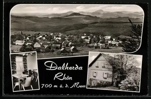 AK Dalherda /Rhön, Ortsansicht, Gasthaus, Innenraum
