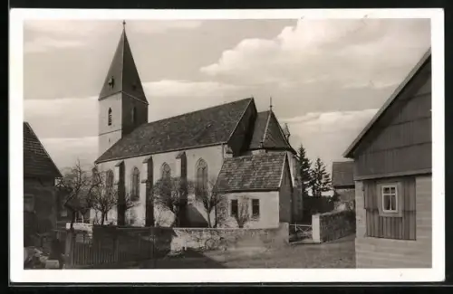 AK Rückers /Fulda, Pfarrkirche St. Maria Himmelfahrt