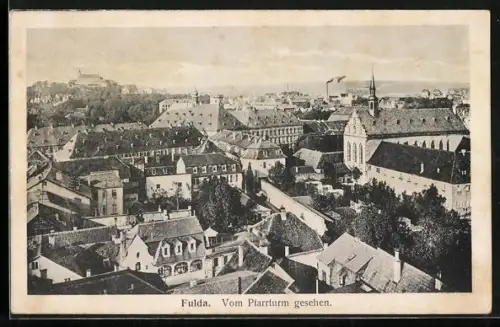 AK Fulda, Stadtansicht vom Pfarrturm