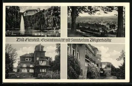 AK Bad Hersfeld, Gesamtansicht, Sanatorium Wigbertshöhe