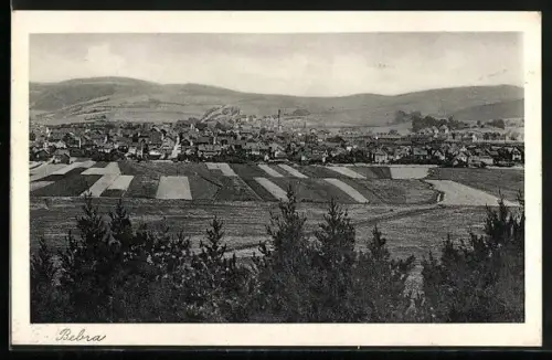 AK Bebra / Hessen, Ortsansicht, Felder, Hügel