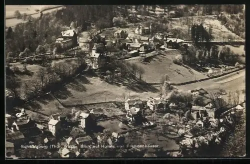 AK Schwarzburg /Thür. Wald, Blick auf Hotels und Fremdenhäuser
