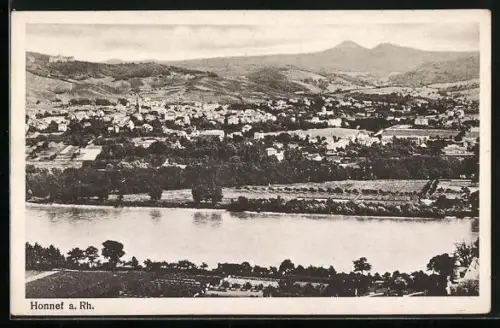 AK Honnef a. Rh., Panoramaansicht der Stadt und Umgebung am Rhein