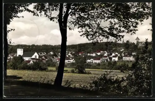 AK Mechernich /Eifel, Ortsansicht mit Kirche und Umgebung