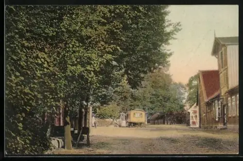 AK Amelinghausen, Gasthaus zur Lüneburger Heide, Kutschen, Dorfstrasse
