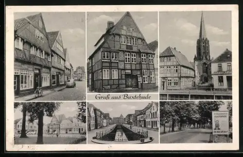 AK Buxtehude, Fachwerkhäuser, Kirche, Jubiläum 1000 Jahre 959-1959