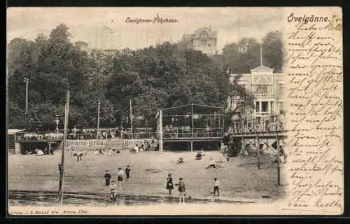 AK Hamburg-Övelgönne, Fährhaus, Strand, Bavaria-Bräu