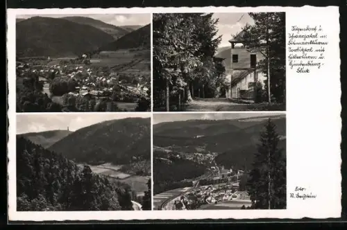 AK Sitzendorf i. Schwarzatal, Talblicke und Strassenpartie