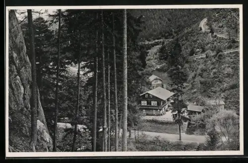 AK Schwarzatal /Thüringer Wald, Schweizerhaus, Aufstieg zum Trippstein