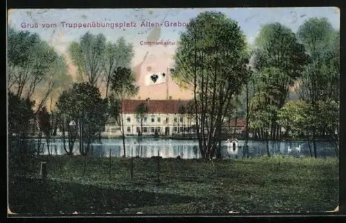 AK Alten-Grabow, Truppenübungsplatz, Kommandantur