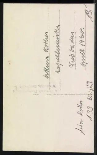 AK Dirigent Arthur Rother mit Orden