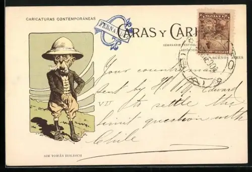 Lithographie Sir Tomás Holdich, Caricaturas Contemporáneas