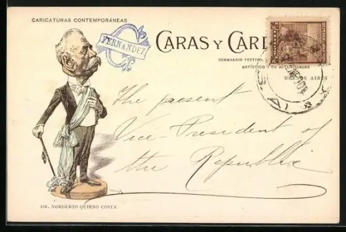 Lithographie Dr. Norberto Quirno Costa, Caricaturas Contemporáneas