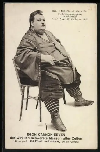 AK Egon Cannon-Erven, 684 Pfund schwer