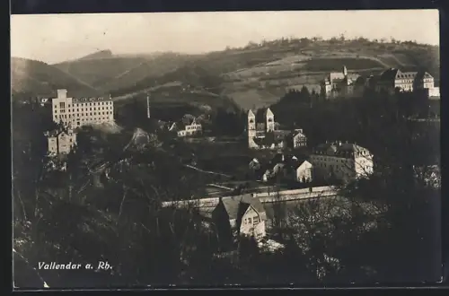 AK Vallendar a. Rh., Gesamtansicht, Kirche, Schloss