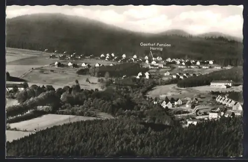 AK Brilon-Petersborn, Gasthof-Pension Hornig, Ortsansicht