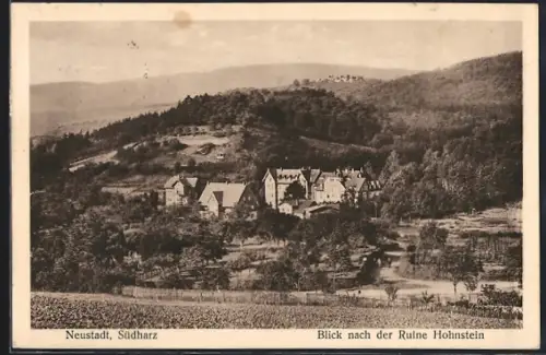 AK Neustadt /Südharz, Blick nach der Ruine Hohnstein
