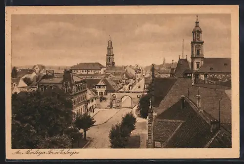 AK Erlangen, Nürnberger Tor, Stadtansicht