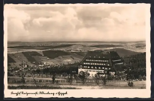 AK Altenberg a. Erzgeb., Berghof Raupennest, Landschaftspanorama