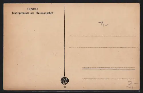 AK Essen / Ruhr, Justizgebäude am Haumannshof