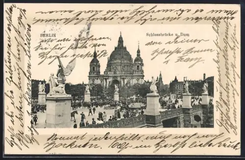 AK Berlin, Schlossbrücke, Dom