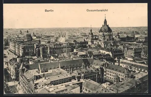 AK Berlin, Gesamtansicht mit Blick zum Dom