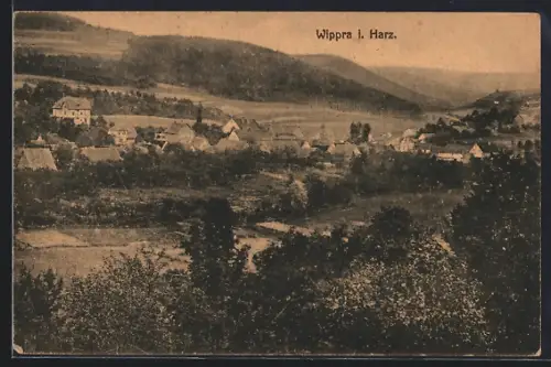 AK Wippra i. Harz, Ortsansicht im Tal