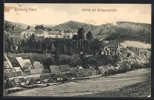 AK Stolberg /Harz, Schloss mit Wolfgangshöhe