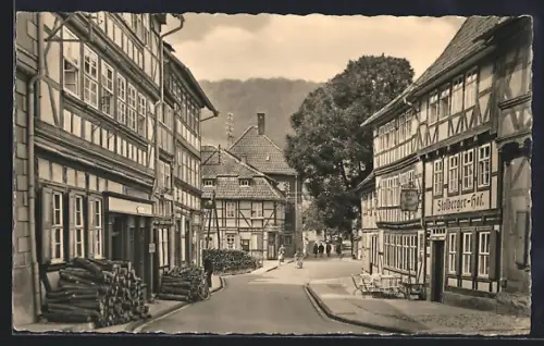 AK Stolberg /Harz, Neustadtstrasse, Gasthaus Stolberger Hof, Fachwerkhäuser