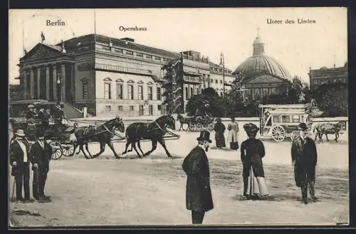 AK Berlin, Opernhaus, Unter den Linden