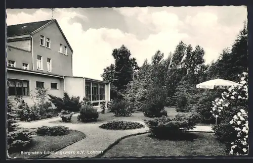 AK Lohmar /Siegkreis, Bergmann-Erholungswerk e. V., Gartenansicht