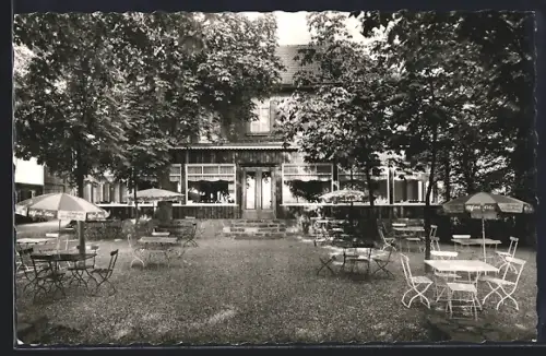 AK Labbeck üb. Xanten, Ausflugslokal Villa Reichswald, Gartenansicht