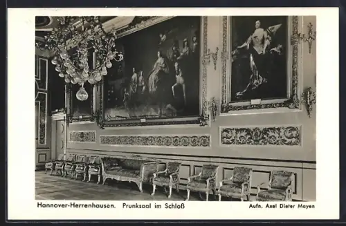 AK Hannover-Herrenhausen, Prunksaal im Schloss