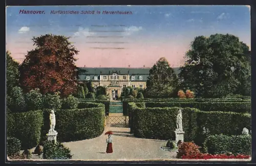 AK Hannover, Kurfürstliches Schloss in Herrenhausen