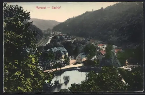 AK Tharandt /Badetal, Ortsansicht aus der Vogelschau