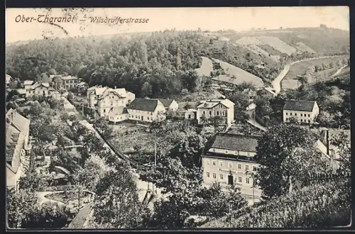AK Ober-Tharandt, Ortsansicht mit Wilsdrufferstrasse