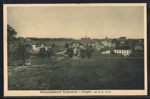 AK Reitzenhain im Erzgeb., Ortsansicht aus der Vogelschau