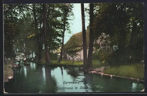 AK Lehde / Spreewald, Dorfstrasse