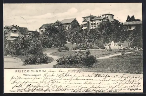 AK Friedrichroda, Parkpartie am Wilhelmsplatz