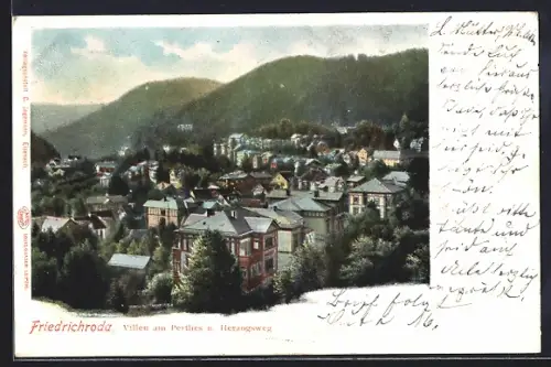 AK Friedrichroda, Villen am Perthes und Herzogsweg