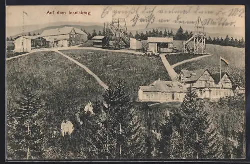 AK Inselsberg, Gipfelpartie mit Gasthäusern